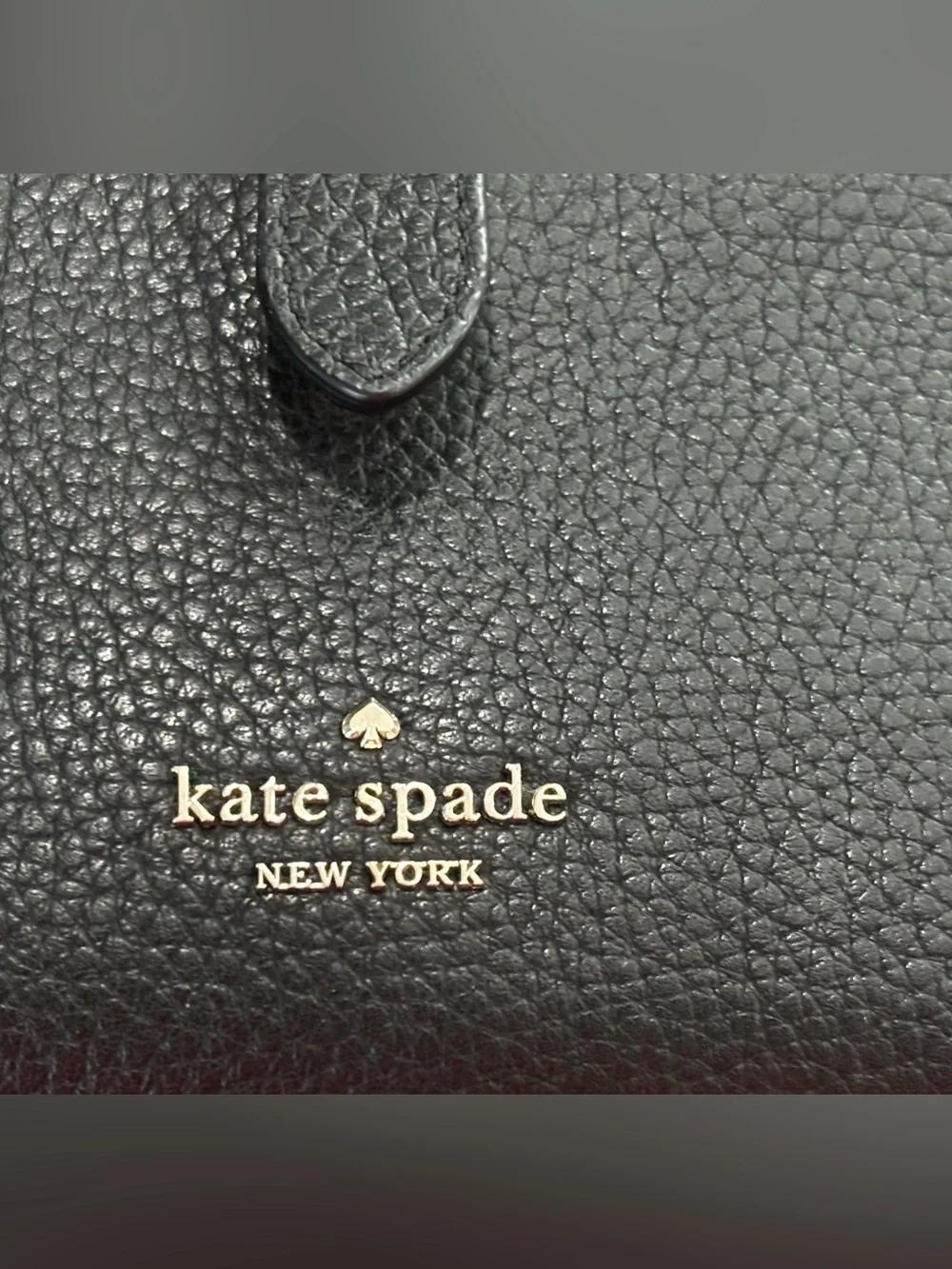 Kate Spade Black Pebbled Leather Wristlet Wallet Clutch